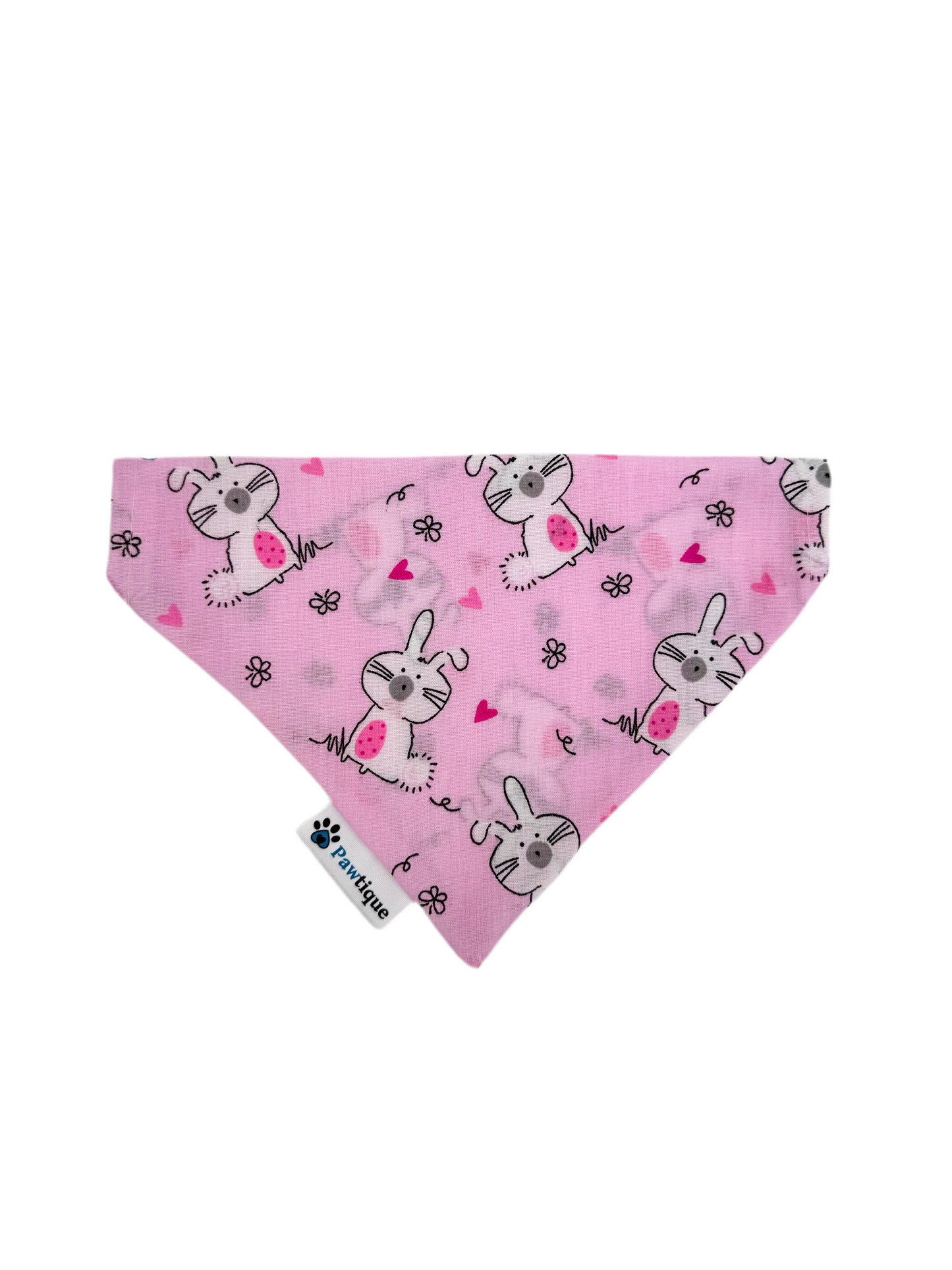 Bunny & Hearts Bandana (Pink)