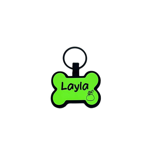 Christmas Bone Silicone ID Tag