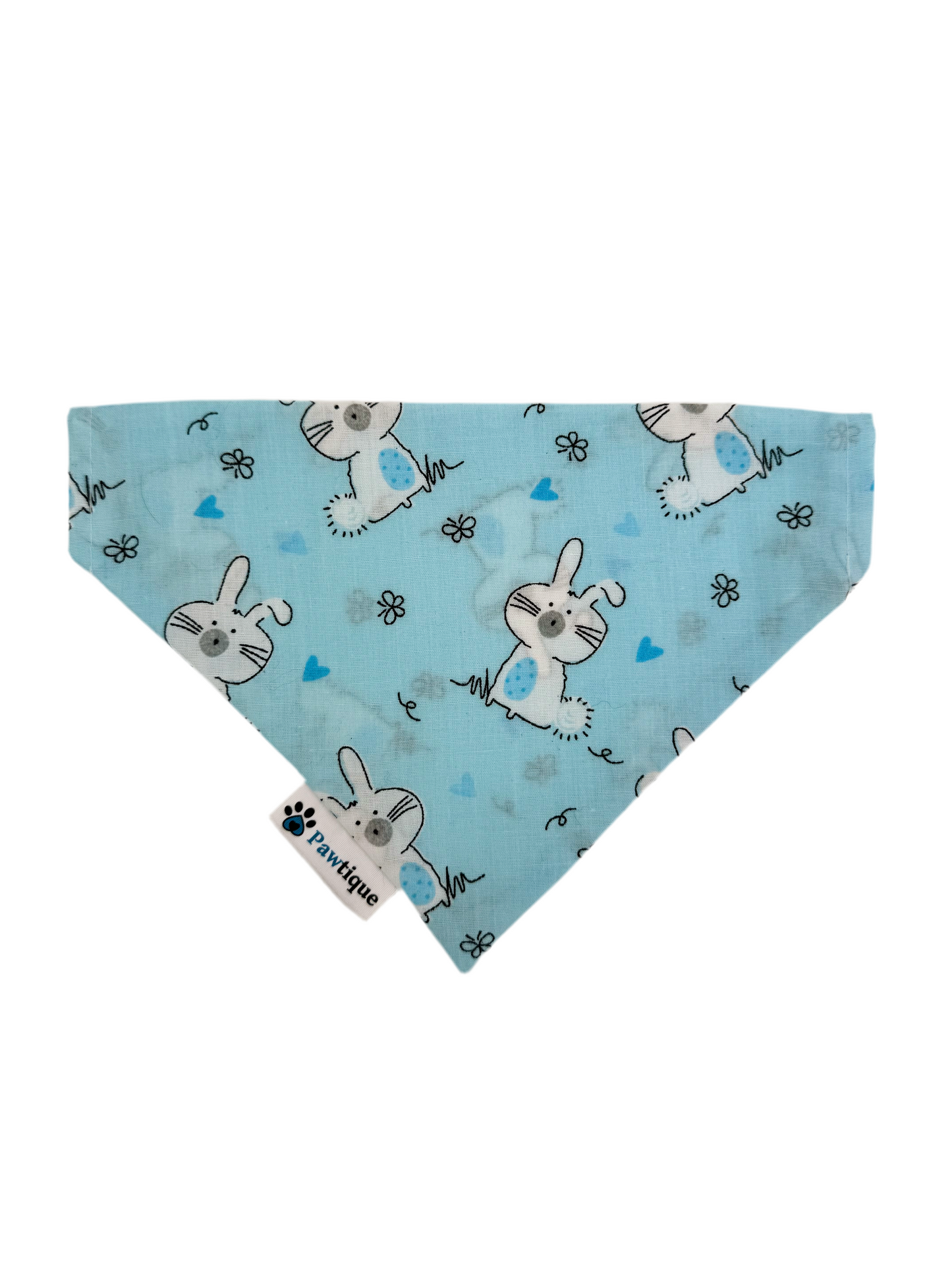 Bunny & Hearts Bandana (Blue)
