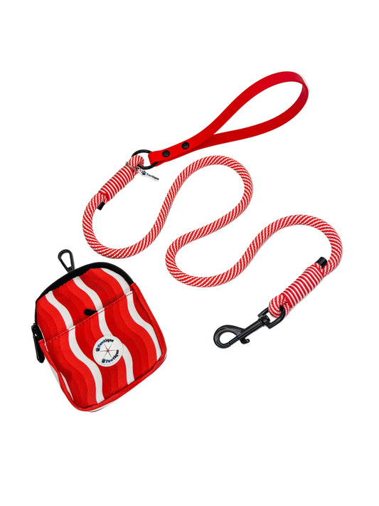 Candy Cane Rope Lead + Free Candy Cane Treat Bag