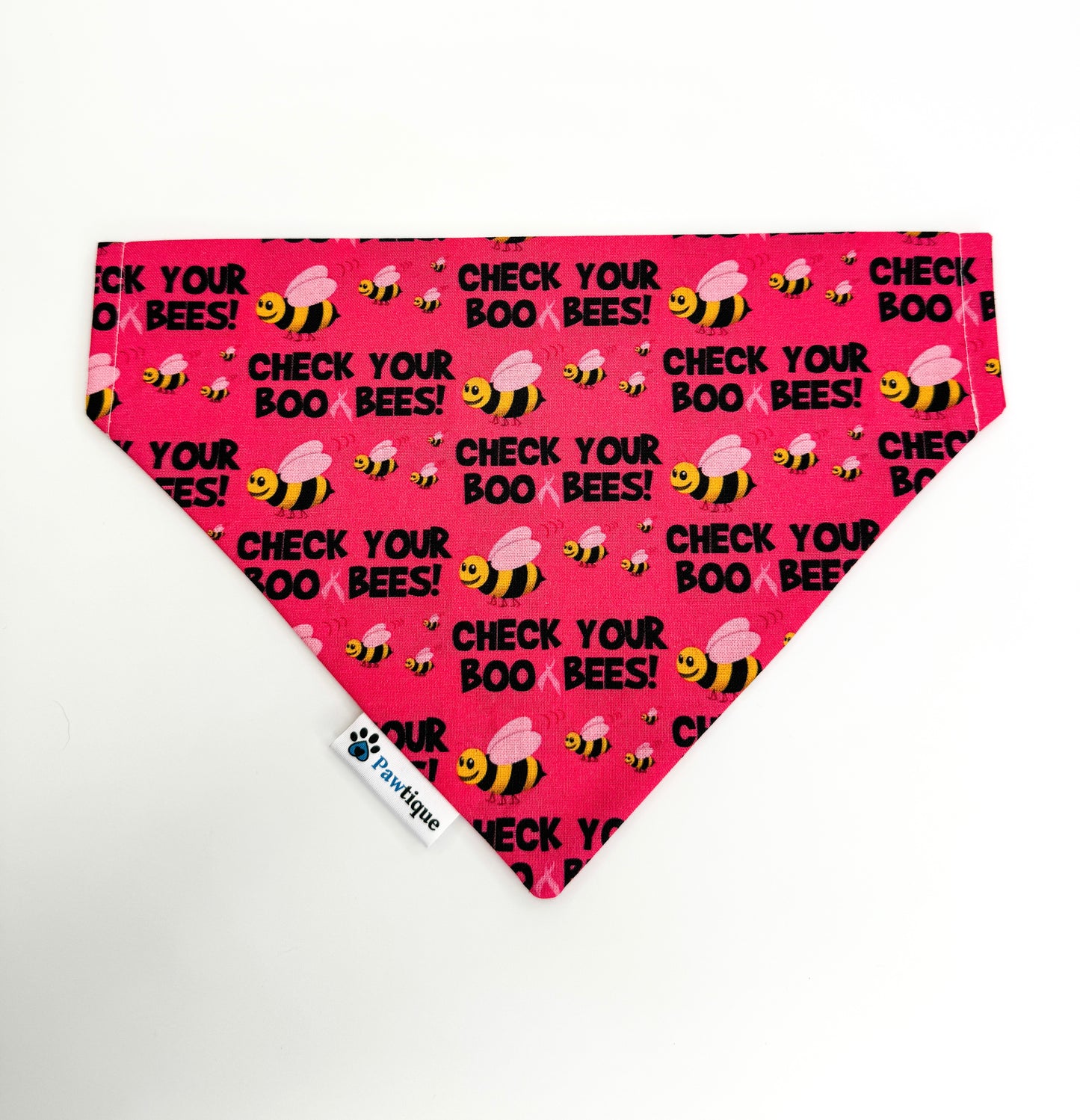 Breast Cancer awareness Dog Bandana (Check your Boo Bees)
