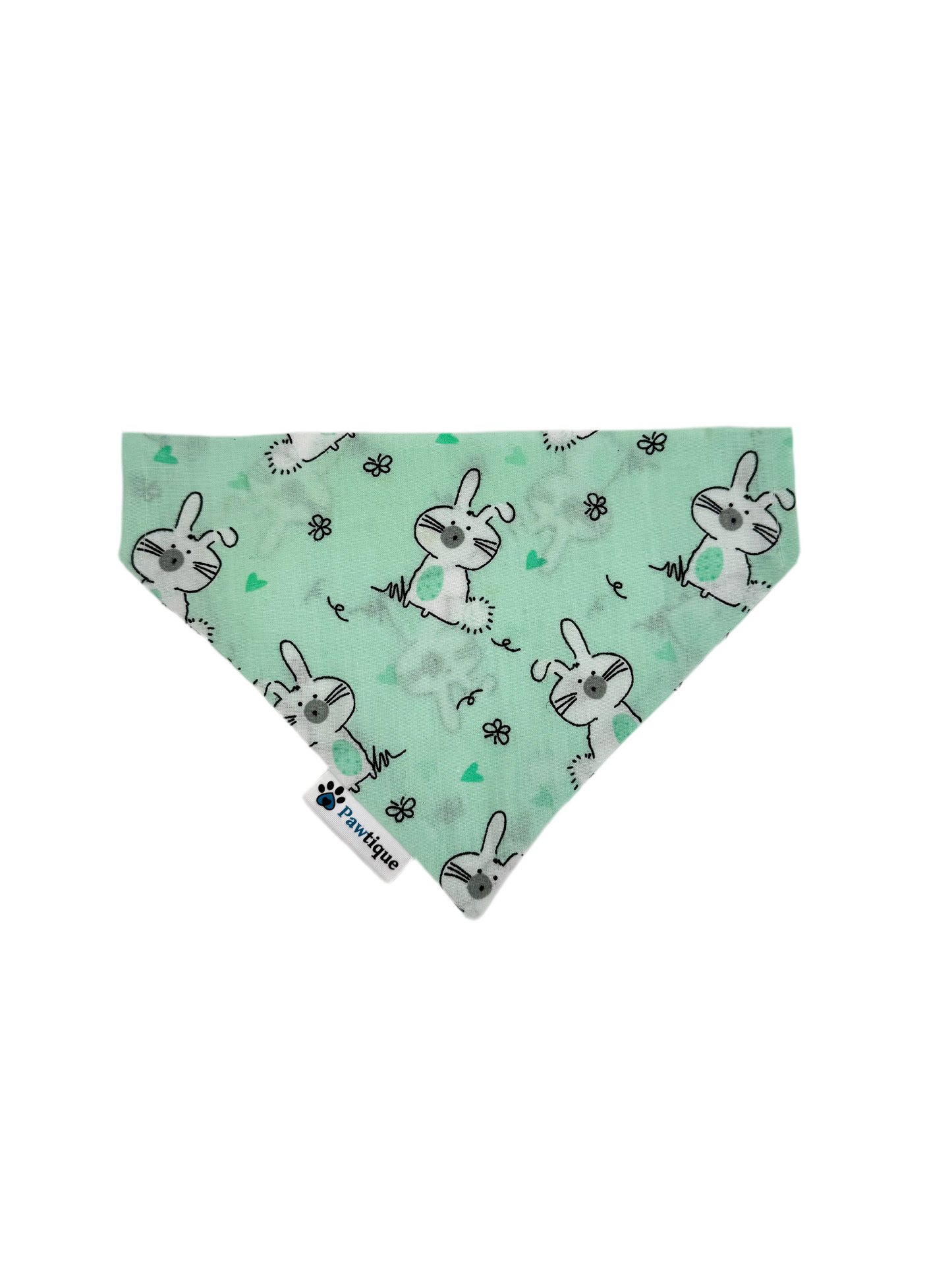Bunny & Hearts Bandana (Green)