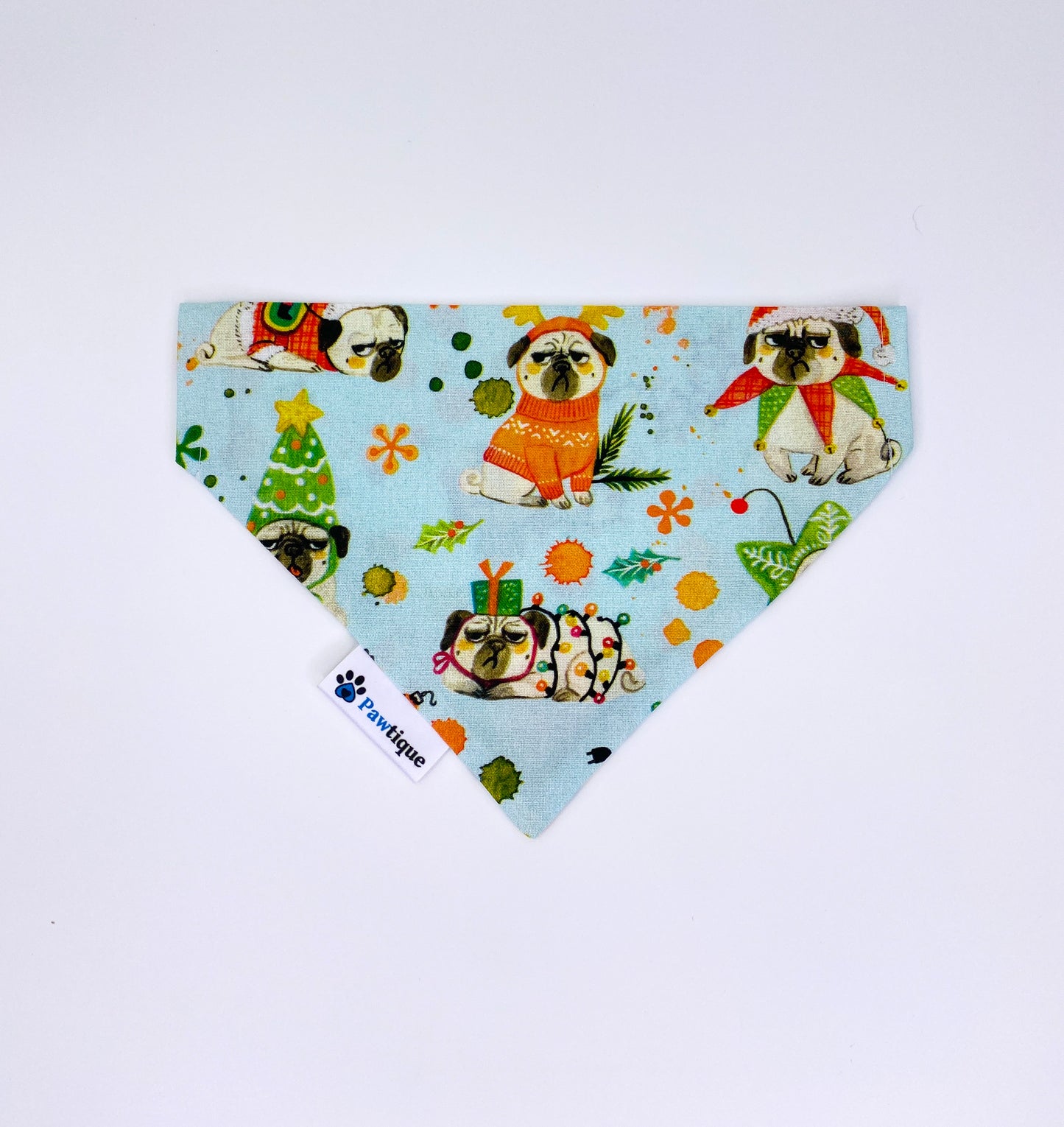 Grumpy Christmas Pug Bandana