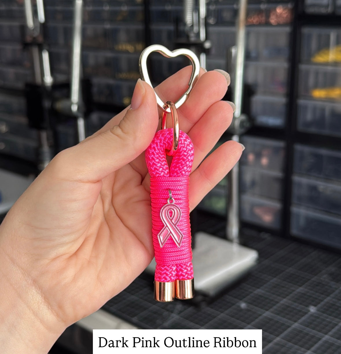 Breast Cancer Awareness Rope Keychain