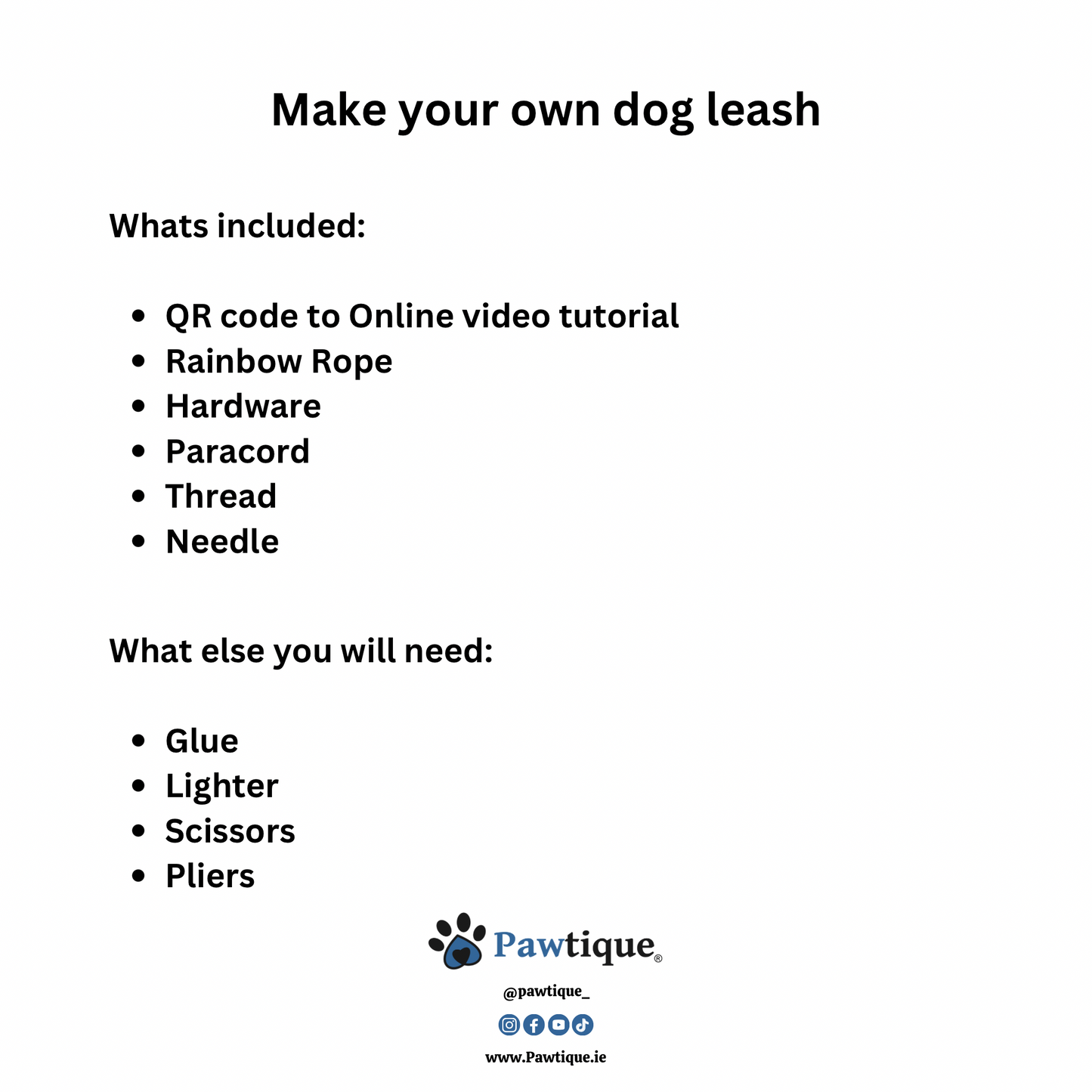 DIY DOG Rope Leash Kit