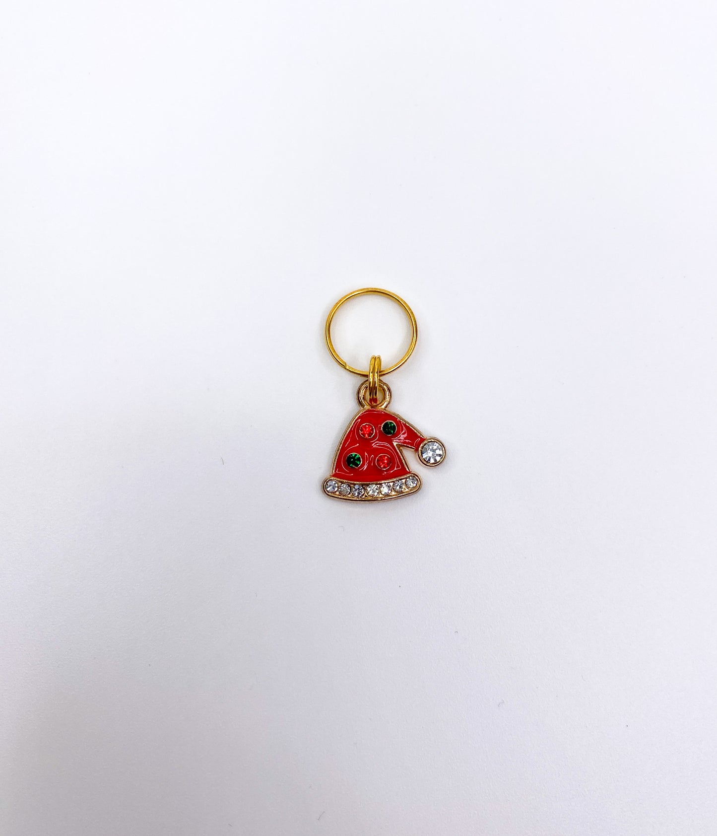 Sparkle Christmas Hat Collar Charm