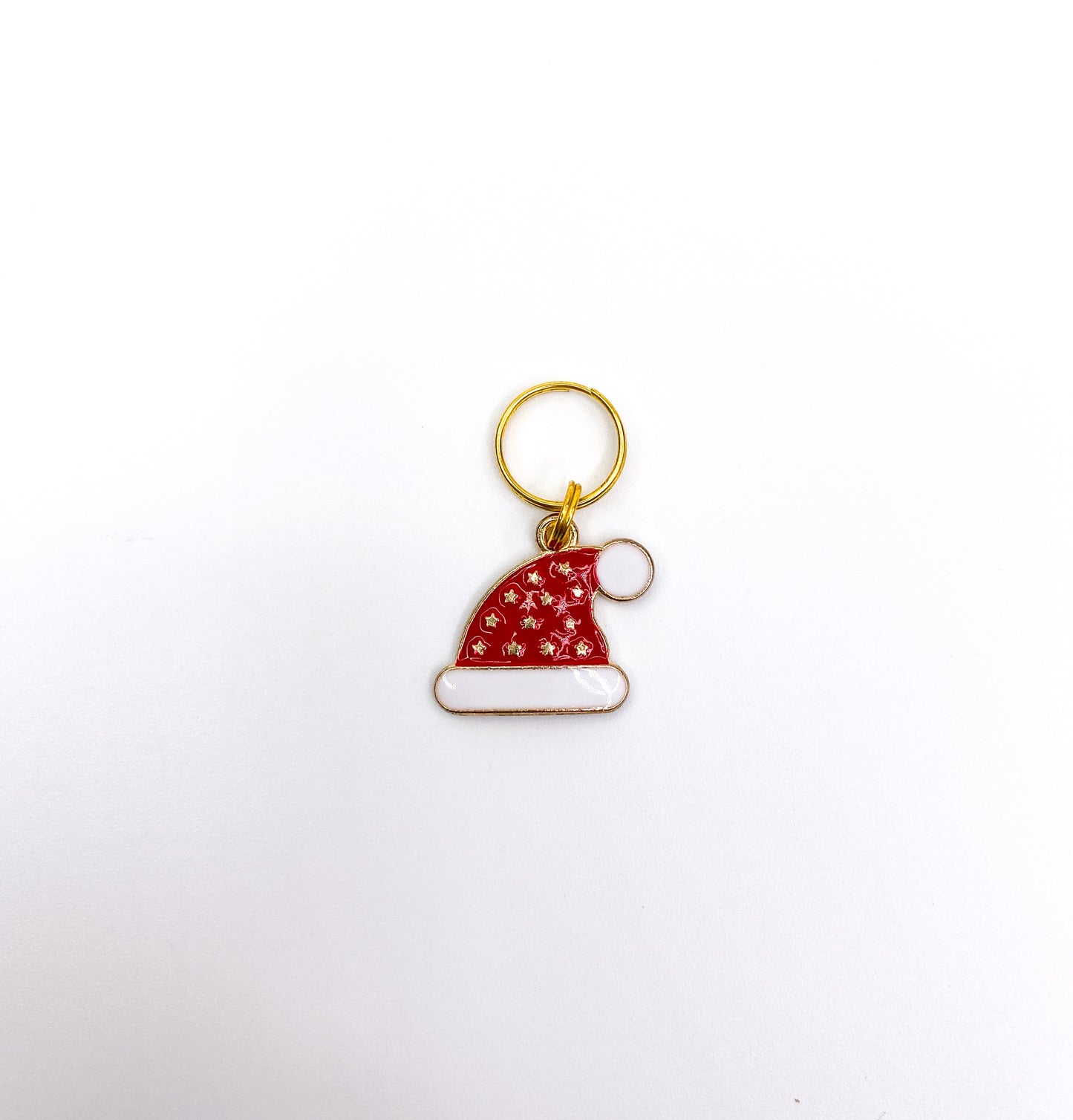 Santa Hat with stars Collar Charm