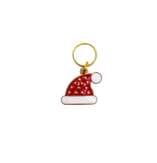 Santa Hat with stars Collar Charm