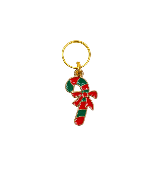 Candy cane Collar Charm (Green/Red)