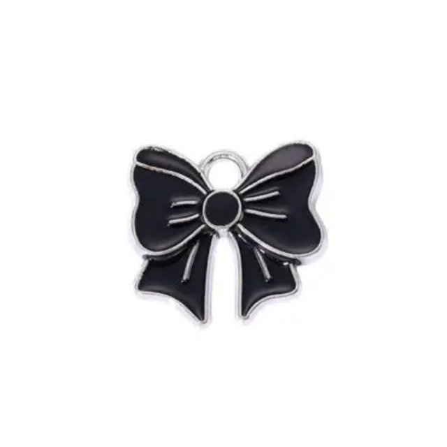 Bow Collar Charm (Black)