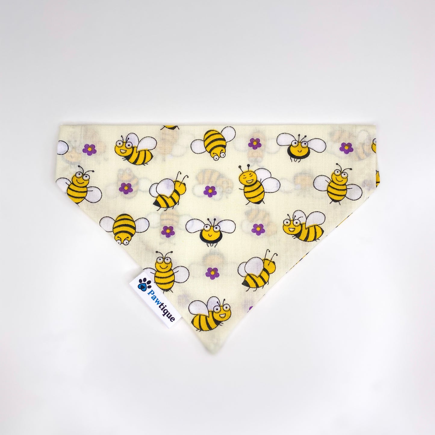 Bee Happy Dog Bandana (Cream)
