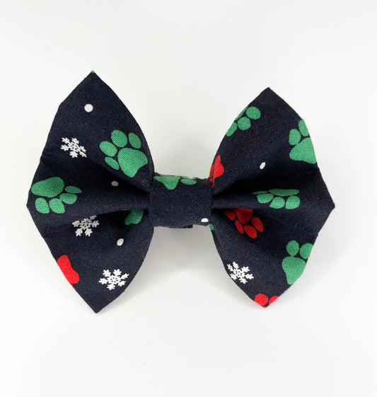 Snowflake and Paws Bow tie