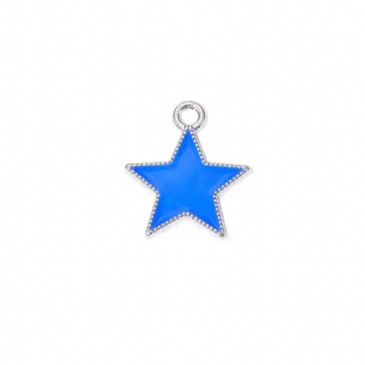 Star Collar Charm (Dark Blue)