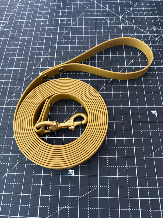 13ft Gold 19mm BioThane Long Line Lead