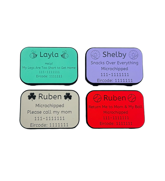 Slide on Silicone Pet Tag