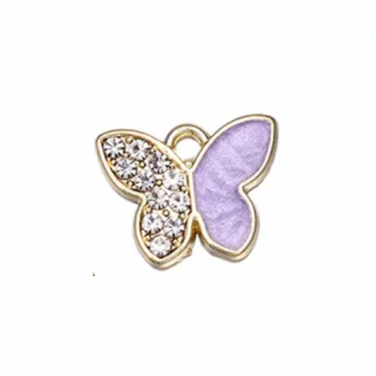 Butterfly (Lilac/Gem) Collar Charm
