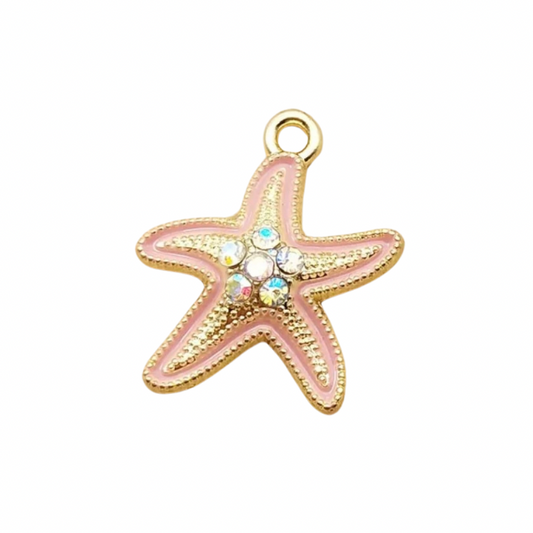 Starfish Collar Charm (Pink)