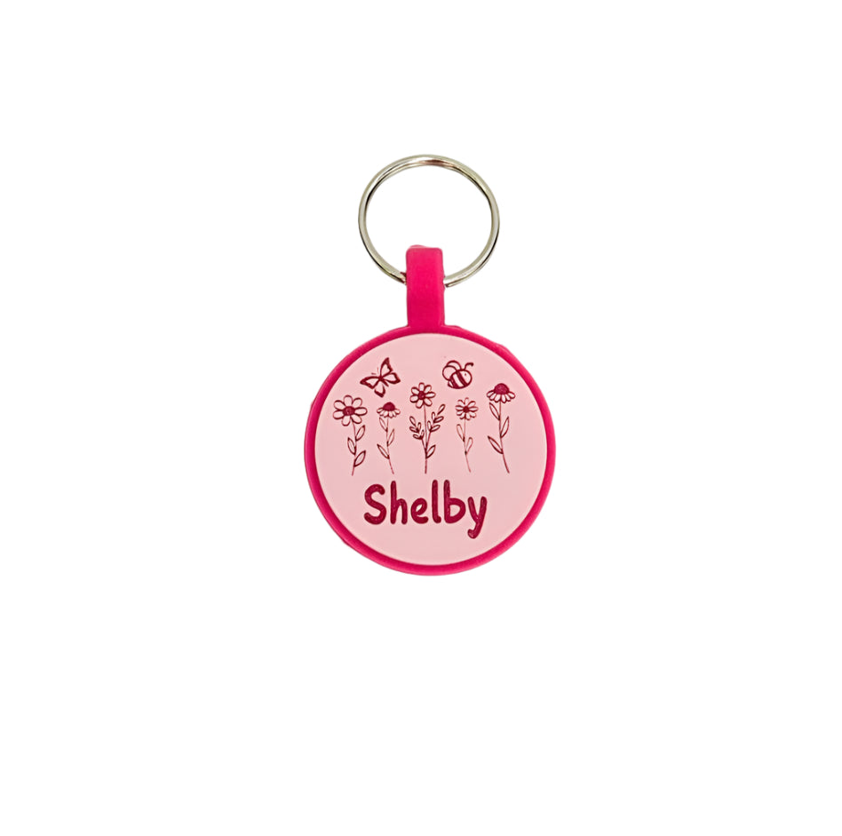 Spring Walkies Round Silicone Pet Tag