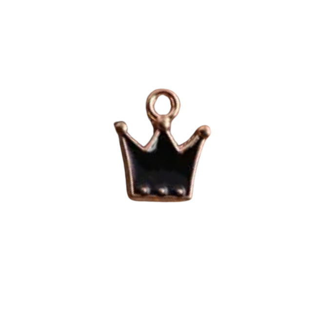 Crown Collar Charm (Black)