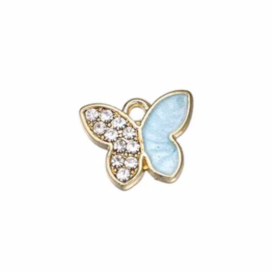 Butterfly (Blue/Gem) Collar Charm