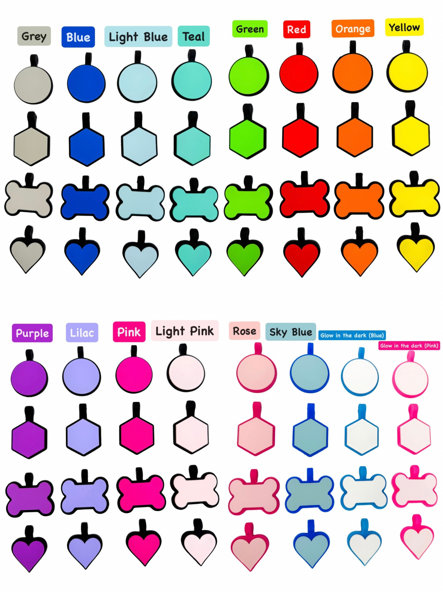 Halloween Bone Silicone ID Tag