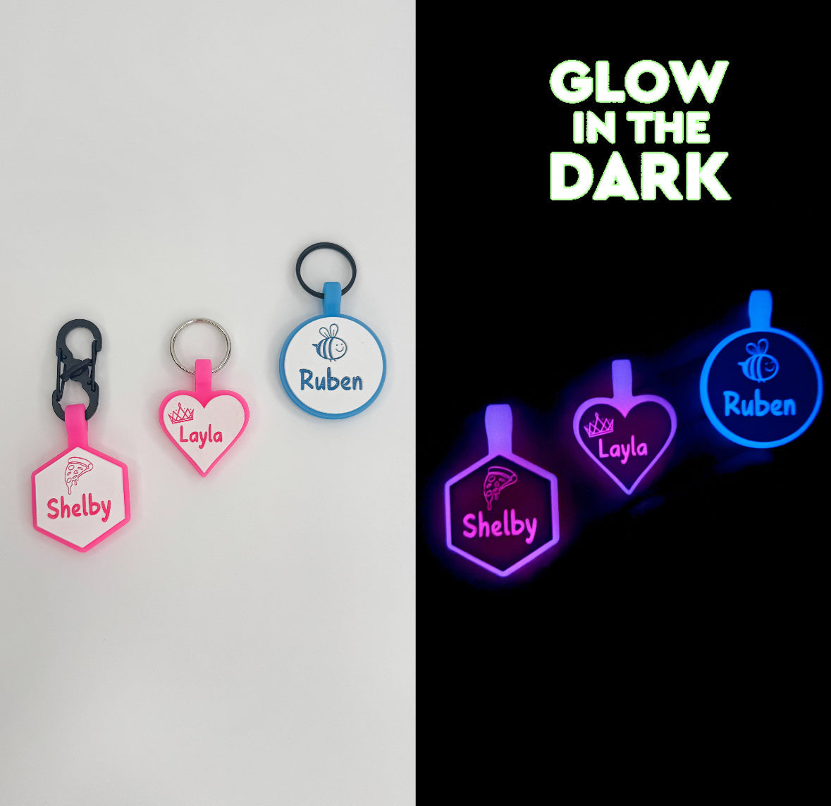 Halloween Bone Silicone ID Tag