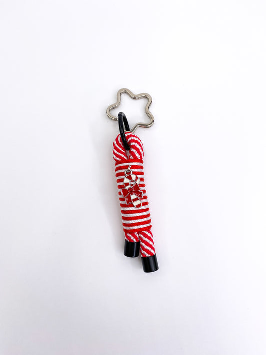 Candy cane Rope Keychain