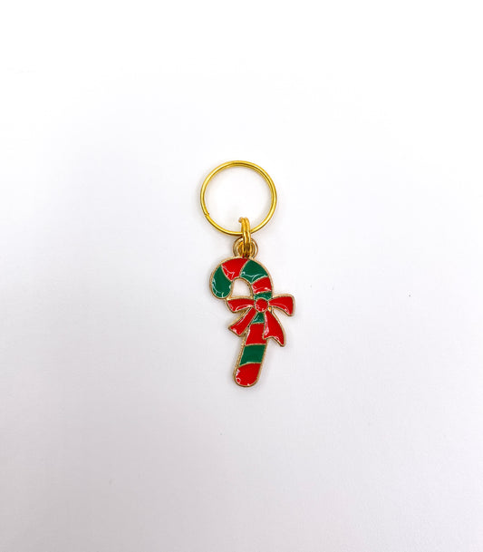 Candy cane Collar Charm (Green/Red)