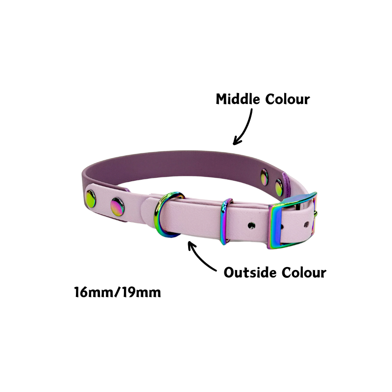 Two Toned Biothane Collar *Design your own*