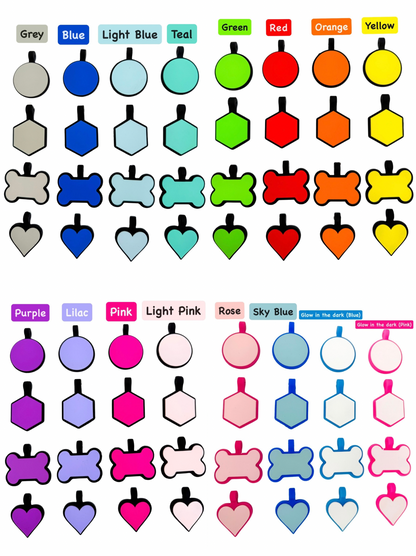 Spring Walkies Round Silicone Pet Tag