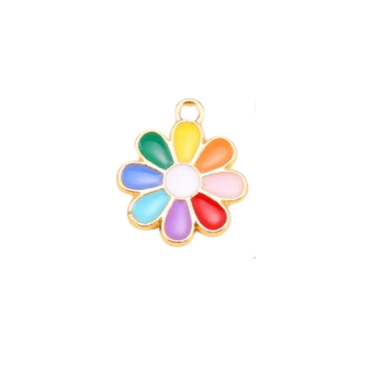 Flower Rainbow Collar Charm