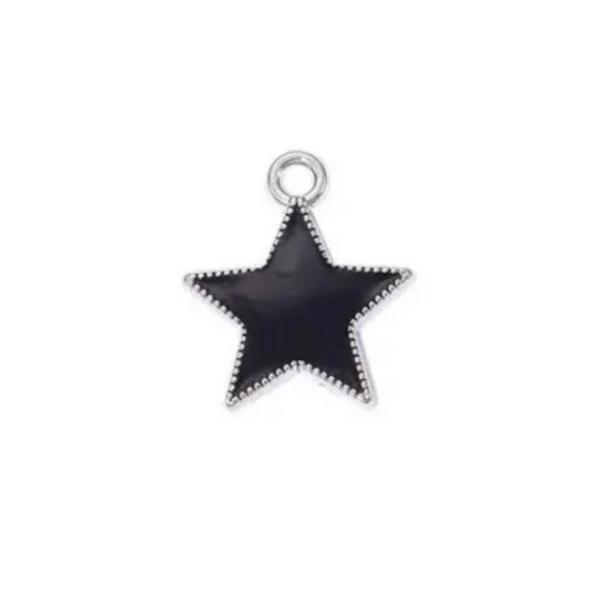 Star Collar Charm (Black)