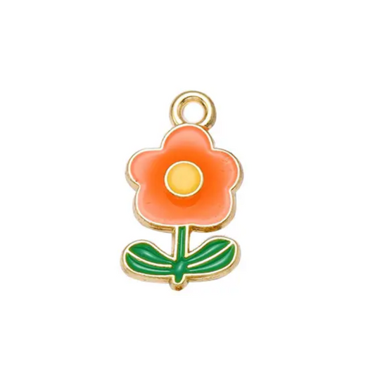 Spring Flower (Orange) Collar Charm