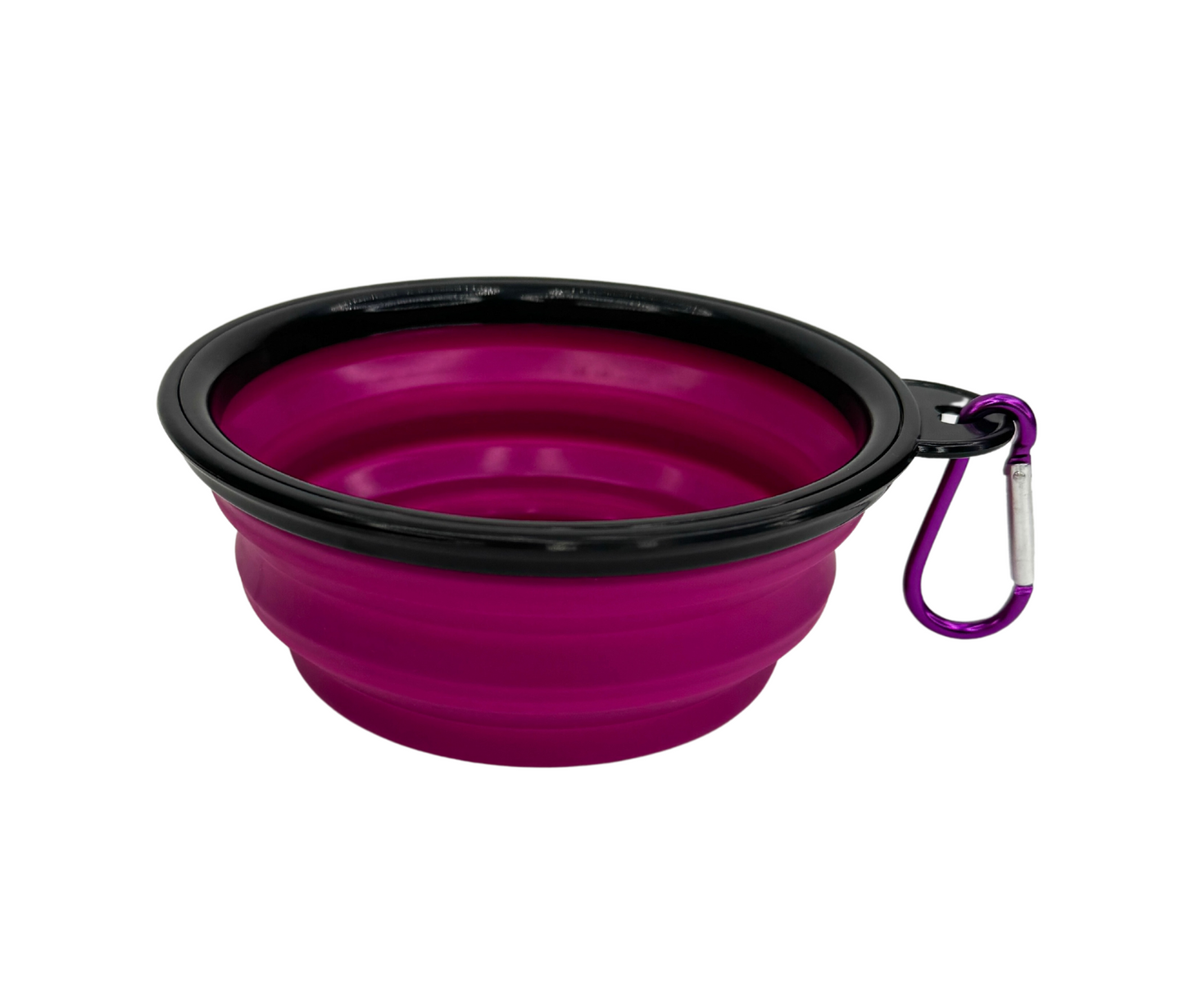 Collapsible Dog Bowl - Dark Pink