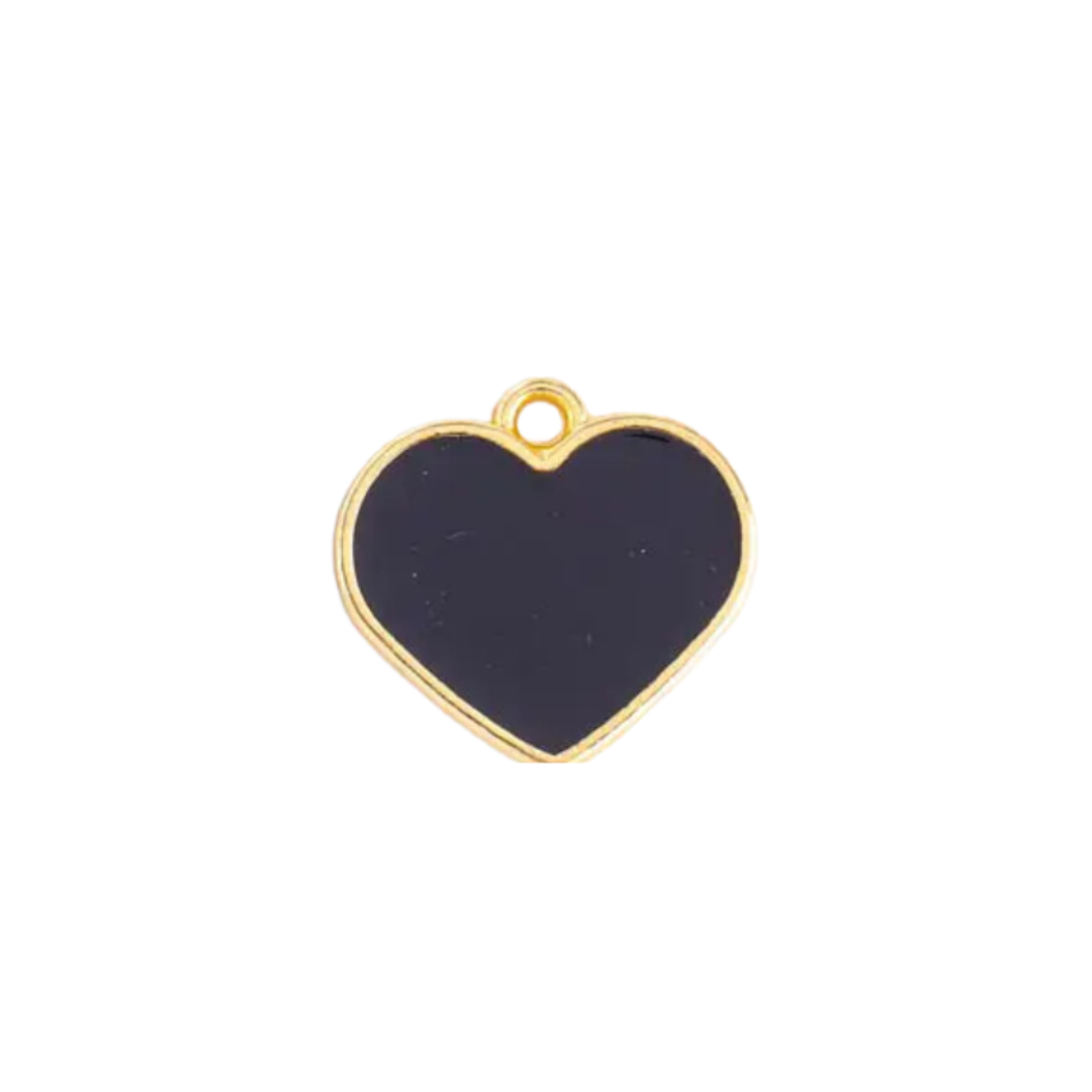 Heart (Black) Collar Charm