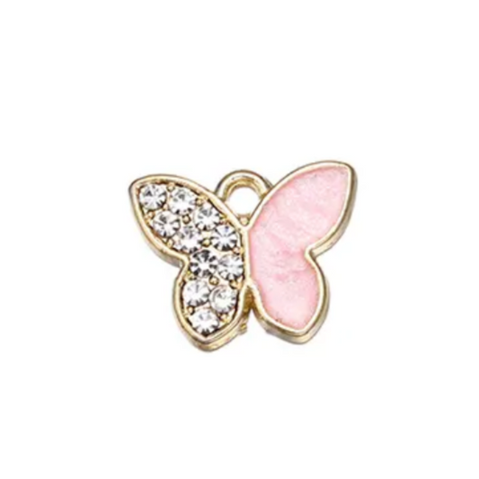 Butterfly (Pink/Gem) Collar Charm