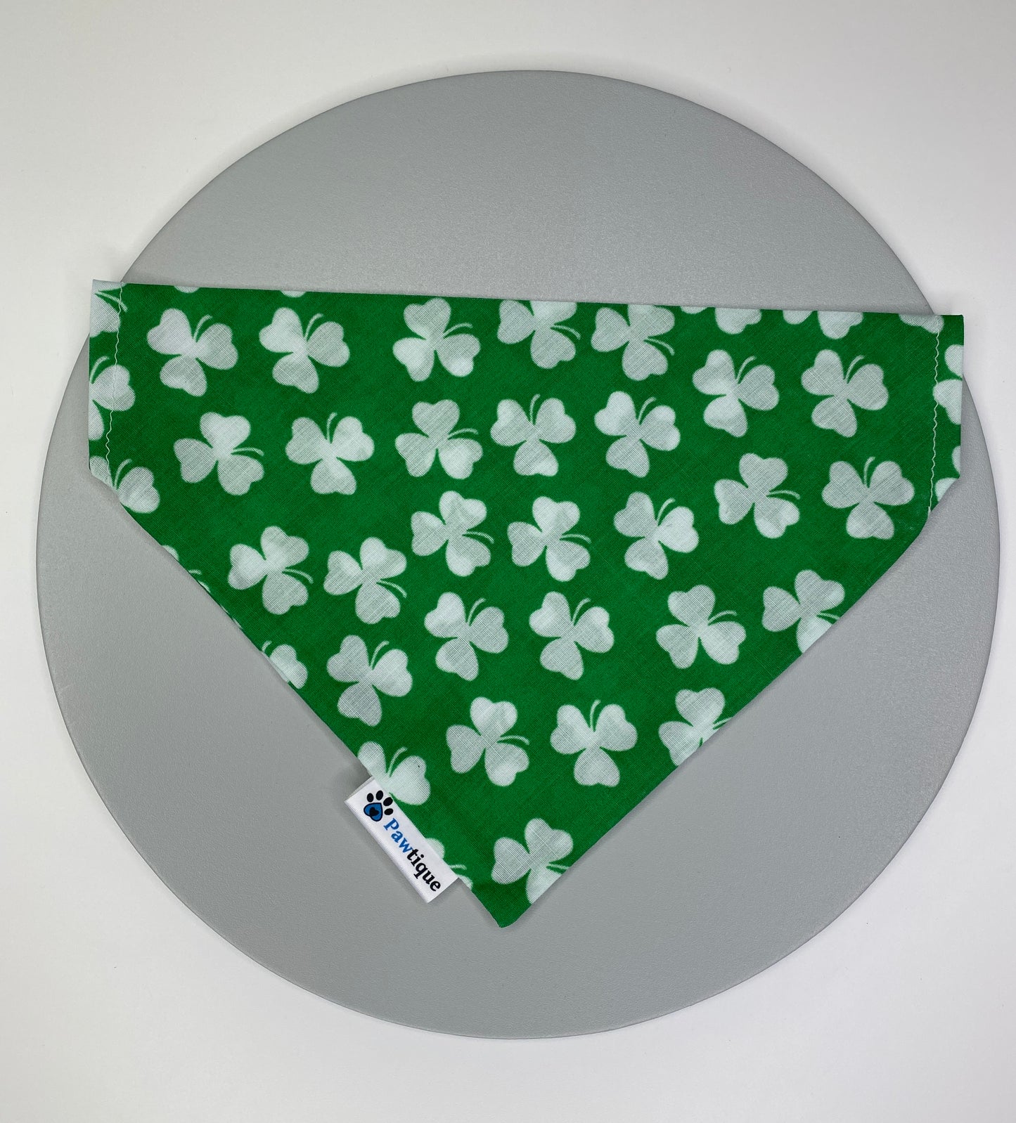 Shamrock Dog Bandana (White)